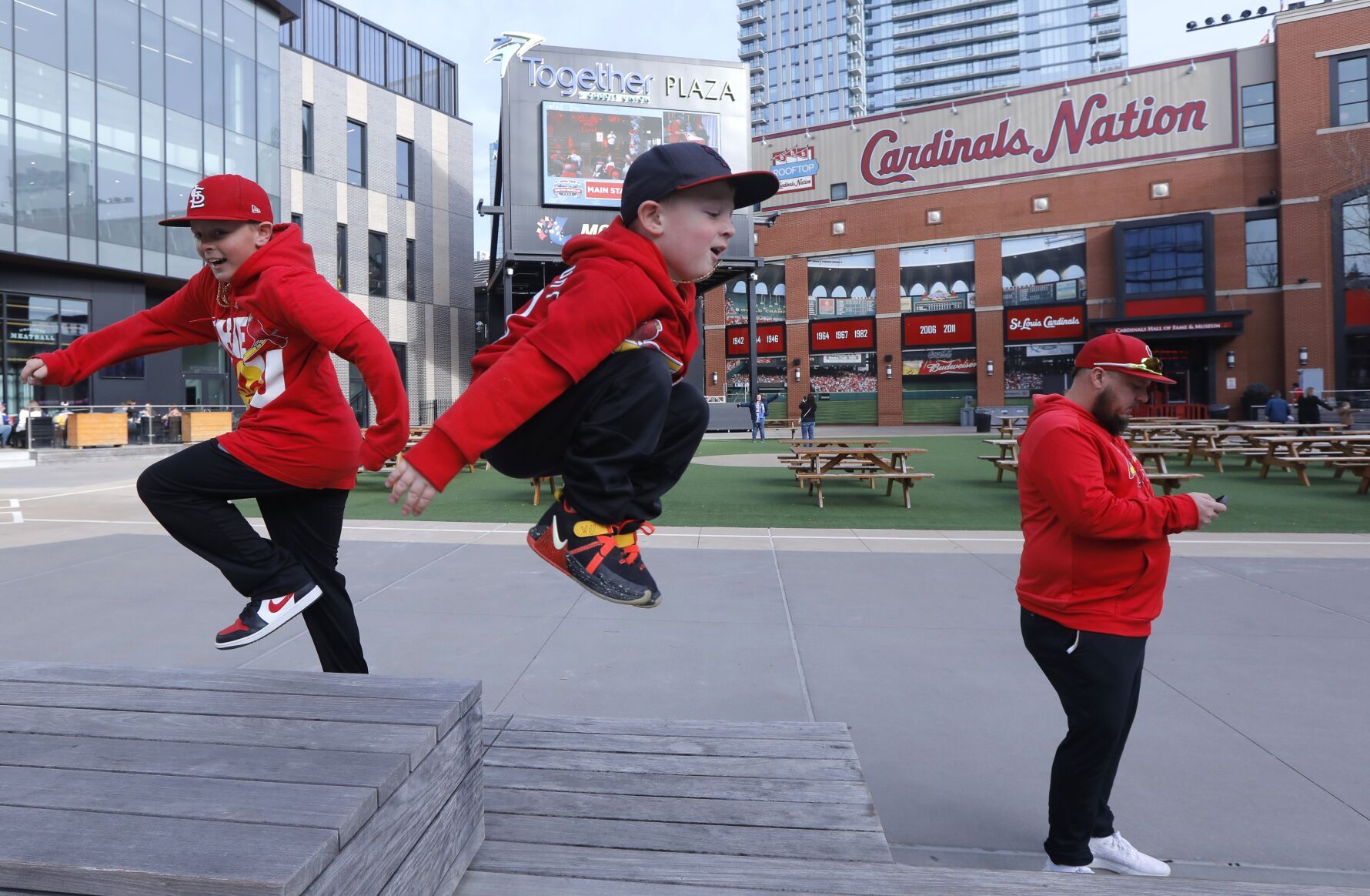 First day of Cardinals 2023 Cardinals Care Winter Warm-Up